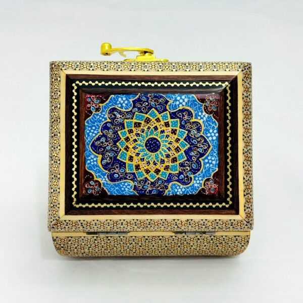 جعبه خاتم کاری مدل تمام خاتم تذهیب 10در12 - Image 6