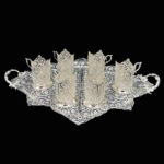 سرویس پذیرایی لوکس ملیله کاری (سینی بزرگ شاه‌عباسی و چای‌خوری) - Image 3