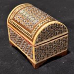 جعبه انگشتری خاتم کاری صندوقچه ای - Image 2