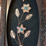 تابلو گل مسی فیروزه کوبی دوگل ساده - Image 3