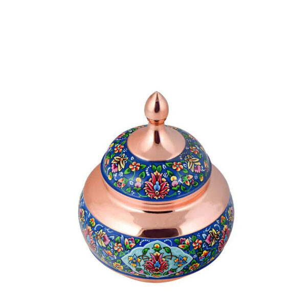 قندان مس و پرداز سایز بزرگ بزرگ ارتفاع 26 - Image 2