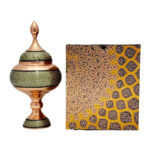 شکلات خوری مس و خاتم کاری به همراه جعبه سنتی - Image 3