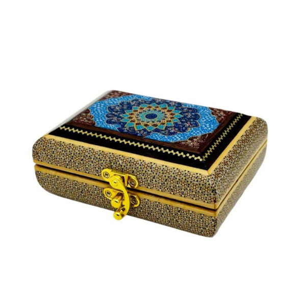جعبه خاتم کاری مدل تمام خاتم تذهیب 10در14 - Image 3