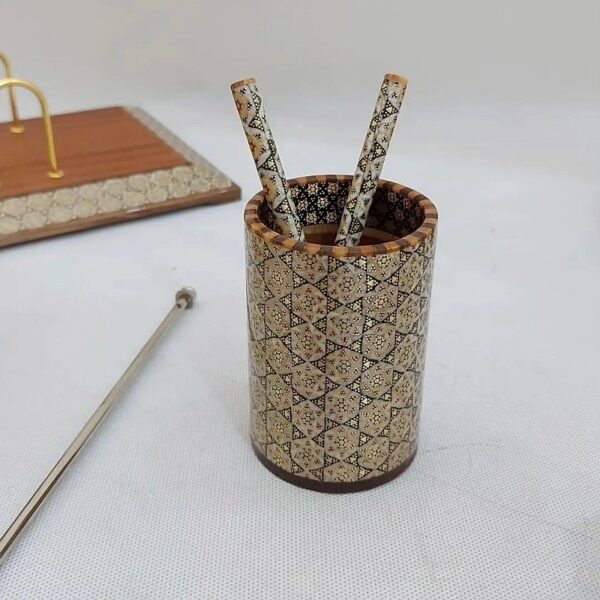ست رومیزی اداری خاتم کاری اعلا با جعبه مخمل (هدیه) - Image 4
