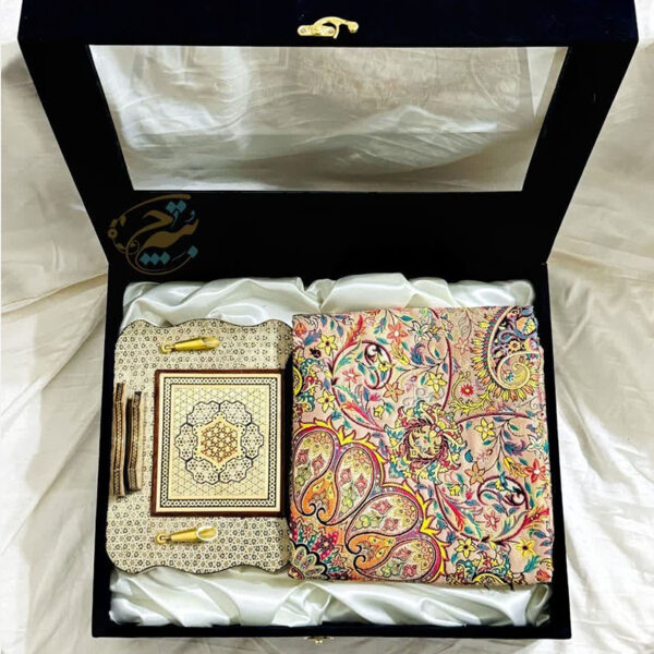 ست هدیه خاتم کاری ترمه و جاقلمی اعلا - Image 6