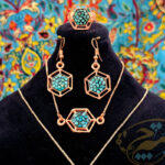 ست زیورآلات مسی فیروزه کوبی مدل 11 - Image 10
