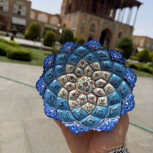 بشقاب میناکاری دیوارکوب 16 سانتی