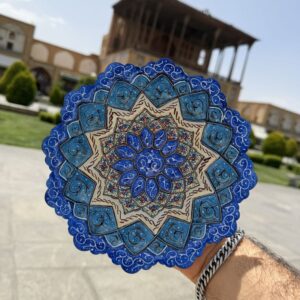 بشقاب میناکاری دیوارکوب 20 سانتی