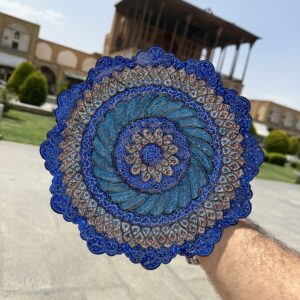 بشقاب میناکاری دیوارکوب 25سانتی