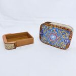 جعبه خاتم کاری جاکارتی کشویی مدل مینیاتور اسلیمی 2 - Image 3