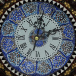 ساعت صنایع دستی خاتم کاری گل و بلبل ۳۵ - Image 3