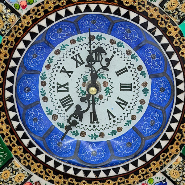 ساعت صنایع دستی خاتم کاری گل و بلبل ۳۵ مدل ۲ - Image 3