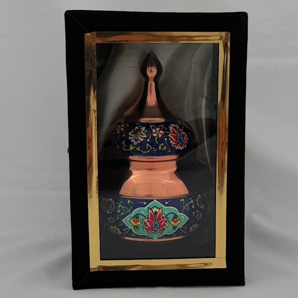 قندان مس و پرداز سایز۱۷ به همراه جعبه مخمل هدیه ای - Image 6