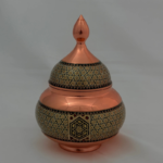 قندان مس و خاتم کاری شالداربه همراه جعبه هدیه - Image 6