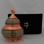 قندان مس و خاتم کاری شالداربه همراه جعبه هدیه - Image 7