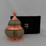 قندان مس و خاتم کاری شالداربه همراه جعبه هدیه - Image 3