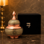 قندان مس و خاتم کاری شالداربه همراه جعبه هدیه