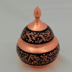 قندان مسی الماس تراش به همراه جعبه مخمل - Image 5