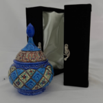 قندان مسی میناکاری اصفهان 16سانتی - Image 3