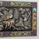 تابلو قلمزنی مسی با قاب خاتم کاری چوگان 42در72 کد33 (ارسال رایگان باربری) - Image 5