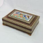 جعبه قرآن خاتم کاری اعلاء ( جا قرآنی ) گل و بلبل - Image 5