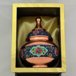 قندان مسی مدل پرداز به همراه پلکسی مشبک - Image 6