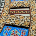 ساعت دیواری بیضی خاتم کاری اسب و شکار بزرگ - Image 9