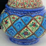 پک میناکاری گلدان ۱۶ و قندان مسی - Image 7