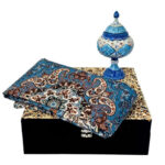 ست هدیه اداری شکلات خوری میناکاری و ترمه