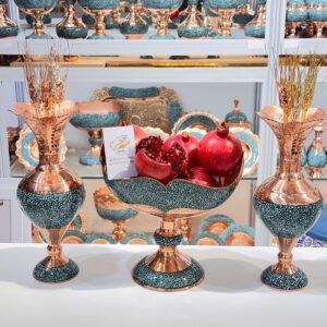 سرویس فیروزه کوبی سنبلدان و کشکول قلمزنی