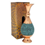گلدان فیروزه کوب ارتفاع 25 سانت با جعبه سنتی - Image 5