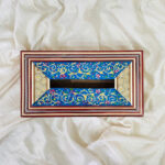 جعبه دستمال کاغذی خاتم چوبی نقاشی تذهیب - Image 3