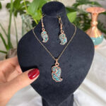 تابلو قلم زنی 20در55 سانتی با قاب چوگان - Image 4