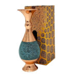گلدان فیروزه کوبی 20 سانتی با جعبه سنتی - Image 6