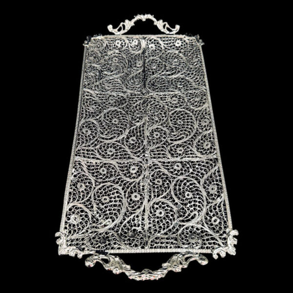 ظروف ملیله کاری سینی رولت خوری ساده - Image 2