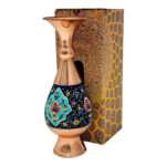 گلدان مس و پرداز مدل صراحی ارتفاع 25 با جعبه سنتی - Image 4