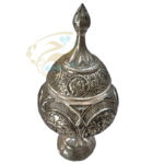 گز خوری (شکلات خوری پایه دار) قلمزنی مدل گل و مرغ برجسته  و چهره - Image 3