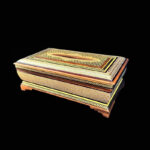 جعبه دستمال کاغذی خاتم کاری شیشی - Image 4