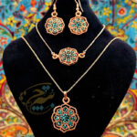 ست زیورآلات مسی فیروزه کوبی مدل 10 - Image 2