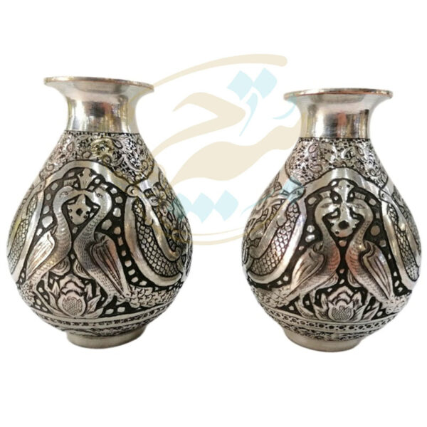 گلدان قلمزنی  ریز قلم اصفهان - Image 2