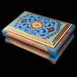 جعبه خاتم کاری مدل تمام خاتم حاشیه تذهیب 14در22 - Image 4