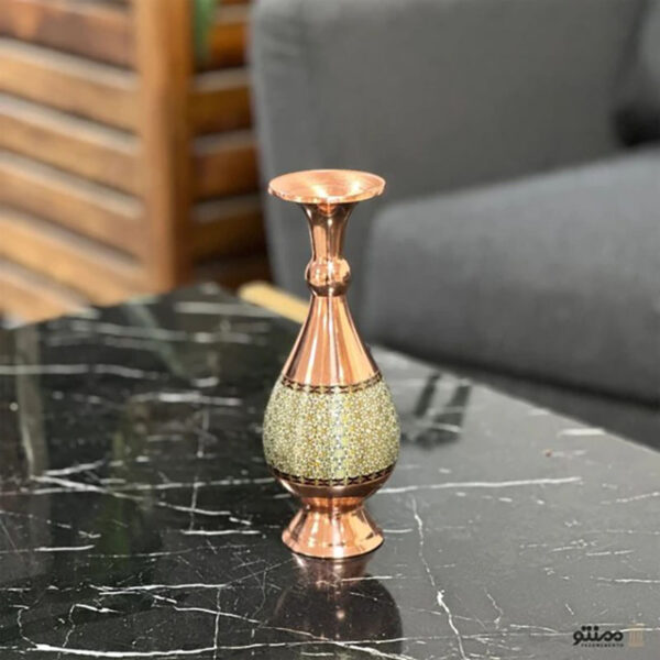 گلدان خاتم کاری سایز 20 با جعبه سنتی - Image 9
