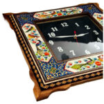 ساعت خاتم کاری گل و مرغ چهارگوش - Image 7