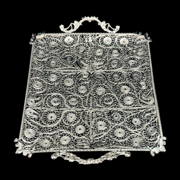 ظروف ملیله کاری سینی مستطیل - Image 2