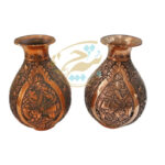 گلدان قلمزنی خمره ای طرح محفل - Image 5