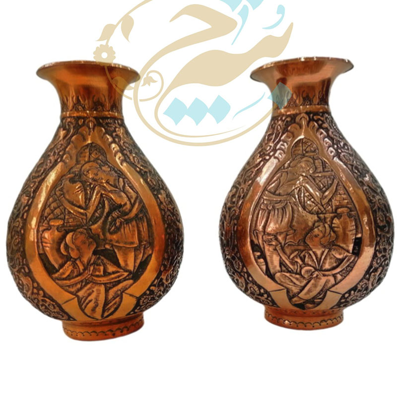 NoNgOHCmq7cULoo4R0QAdZmMNysUIQCefjvBkAbzZbIv3LBcOu.jpg گلدان قلمزنی خمره ای طرح محفل - Image 1