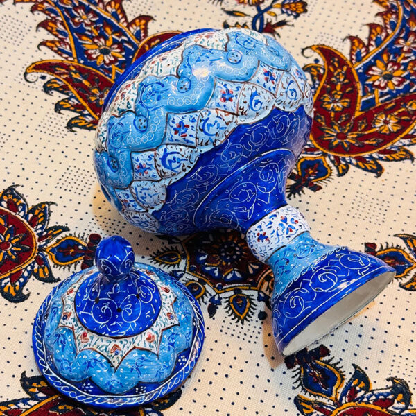 ست هدیه اداری شکلات خوری میناکاری و ترمه - Image 10