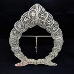 قاب عکس ملیله کاری نقره طرح بیضی سایز معظم - Image 4