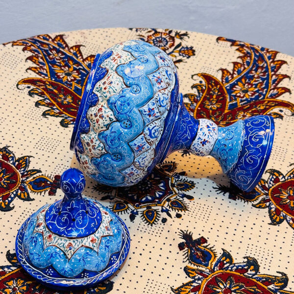 ست هدیه اداری شکلات خوری میناکاری و ترمه - Image 11