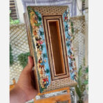 جعبه دستمال کاغذی خاتم کاری چوگان - Image 4